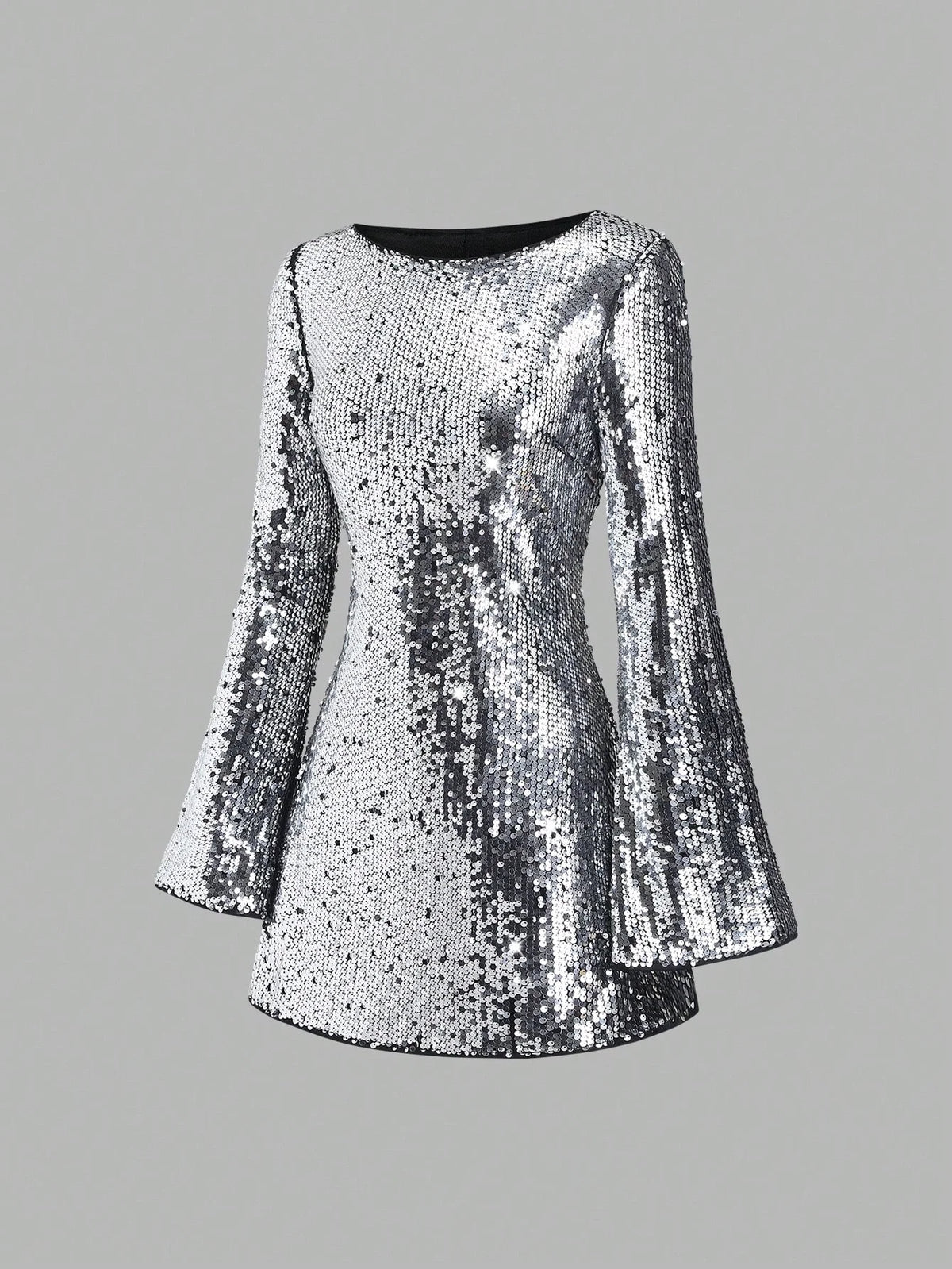 The Celeste Flared Sequin Mini Dress