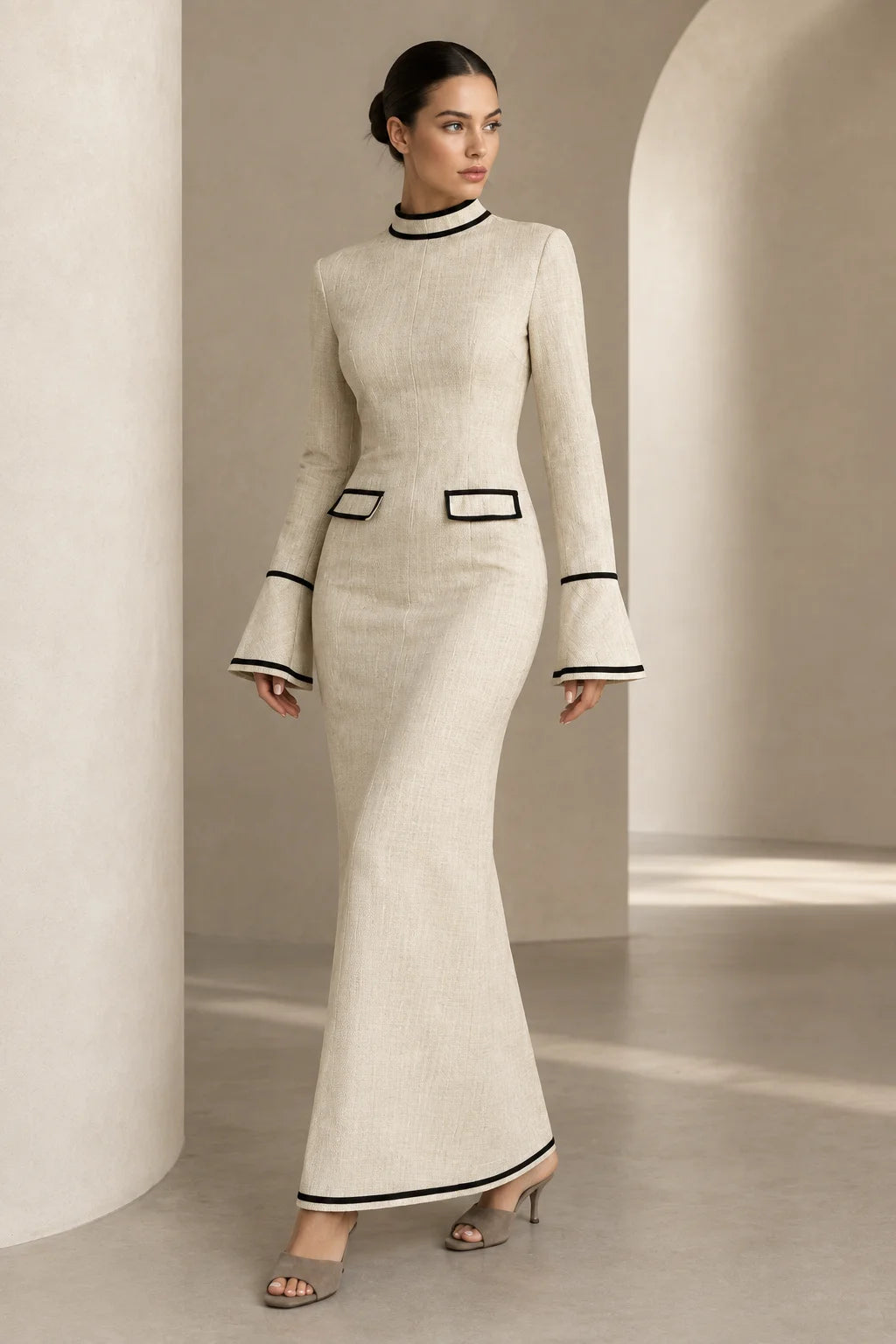 The Marguerite Tailored Column Dress