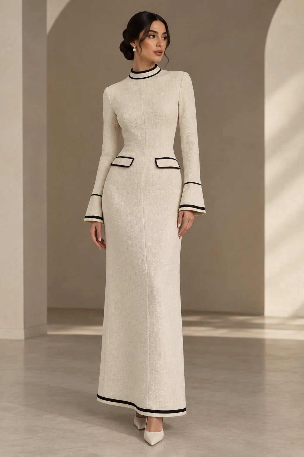 The Marguerite Tailored Column Dress